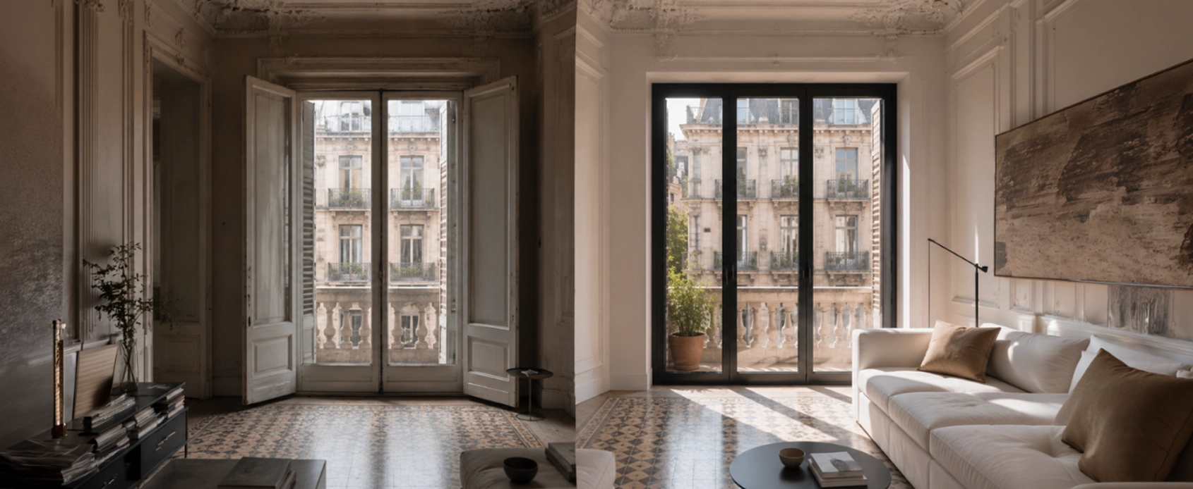 Renovación de ventanas en un piso antiguo de Barcelona para mejorar el aislamiento y la eficiencia energética