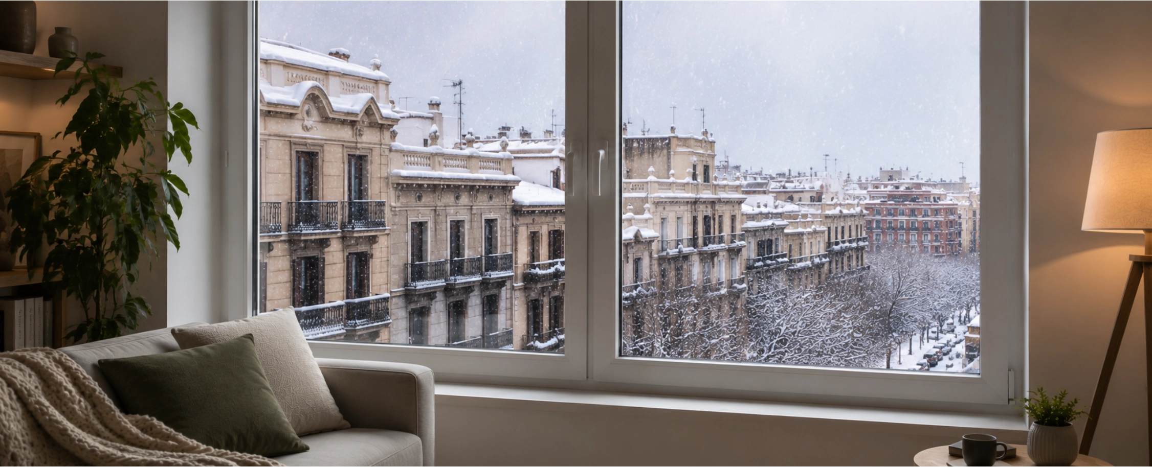 Renovación de ventanas en una vivienda para mejorar el aislamiento térmico y prepararla para el invierno.